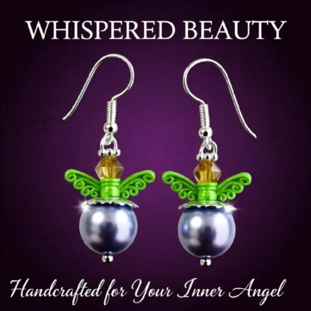Saucy Angels! Lilac, Purple & Gold Angel Earrings! Pick your Favorite! - Picture 7 of 13